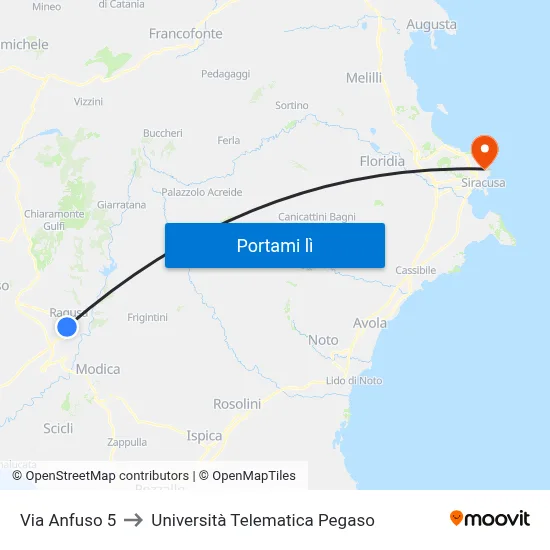 Via Anfuso 5 to Università Telematica Pegaso map