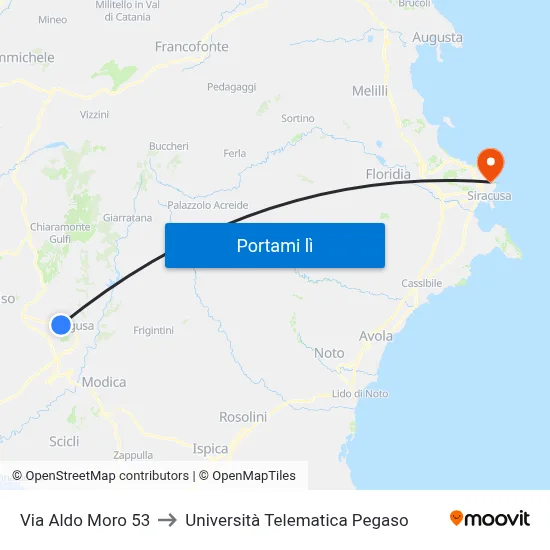 Moro - San Marino to Università Telematica Pegaso map