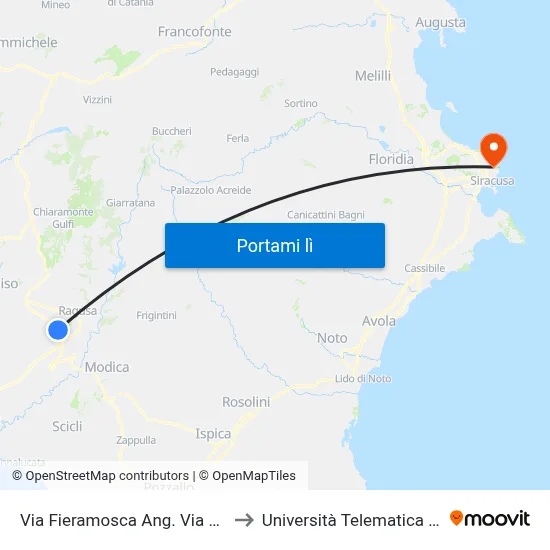Via Fieramosca Ang. Via Norvegia to Università Telematica Pegaso map