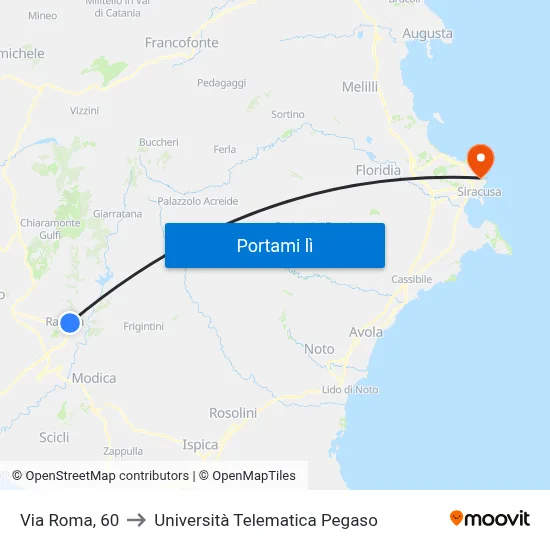 Via Roma, 60 to Università Telematica Pegaso map
