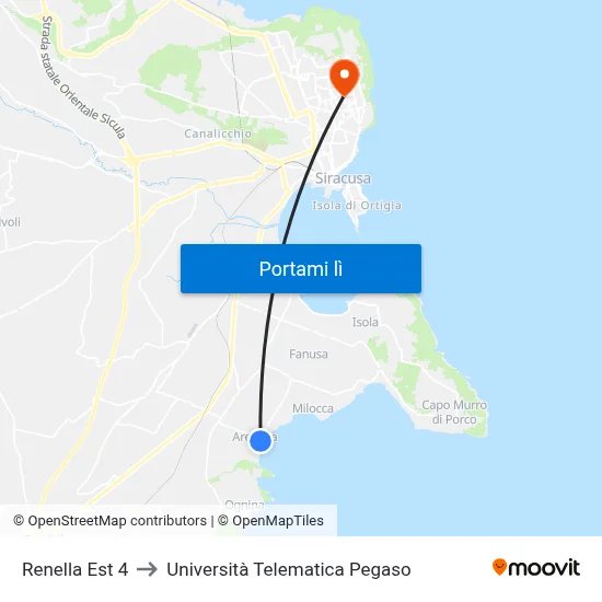 Renella Est 4 to Università Telematica Pegaso map