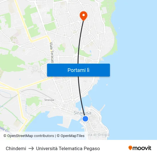 Chindemi to Università Telematica Pegaso map