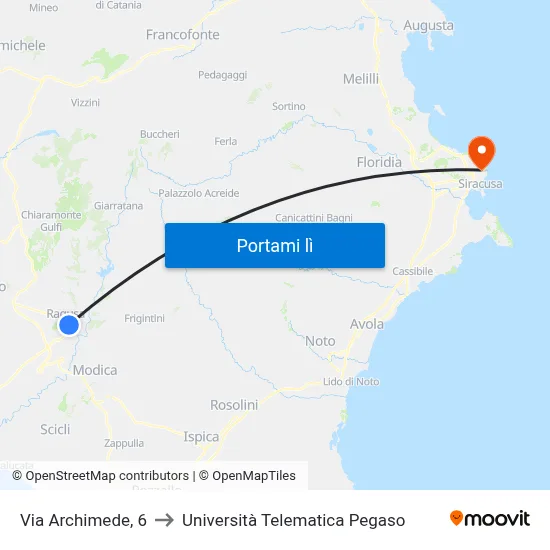 Via Archimede, 6 to Università Telematica Pegaso map