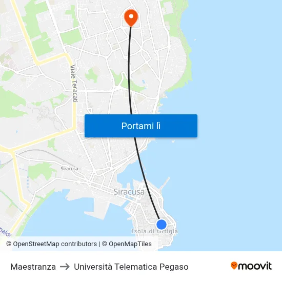 Maestranza to Università Telematica Pegaso map
