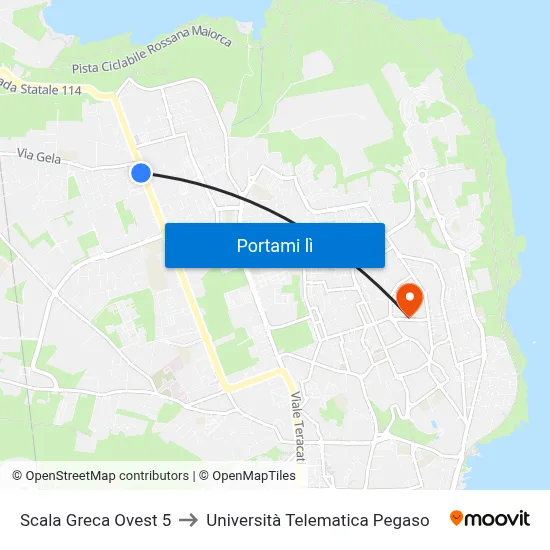 Scala Greca Ovest 5 to Università Telematica Pegaso map
