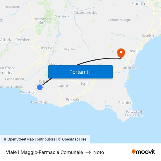 Viale I Maggio-Farmacia Comunale to Noto map