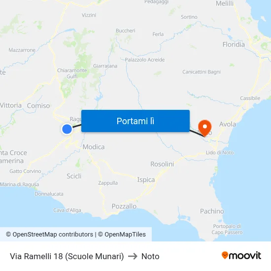 Via Ramelli 18 (Scuole Munari) to Noto map