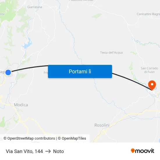 Via San Vito, 144 to Noto map