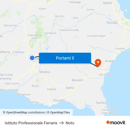 Istituto Professionale Ferraris to Noto map
