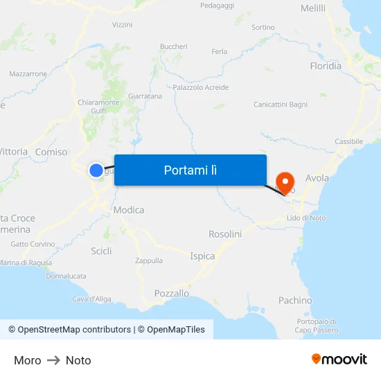 Moro to Noto map