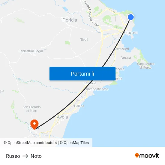 Russo to Noto map
