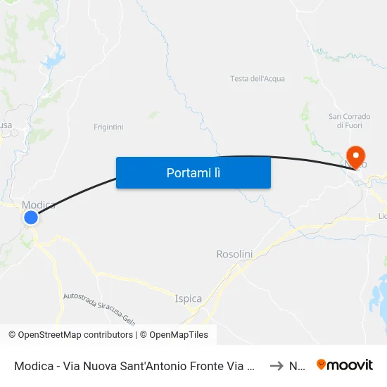 Modica - Via Nuova Sant'Antonio Fronte Via Muriana, 29 to Noto map