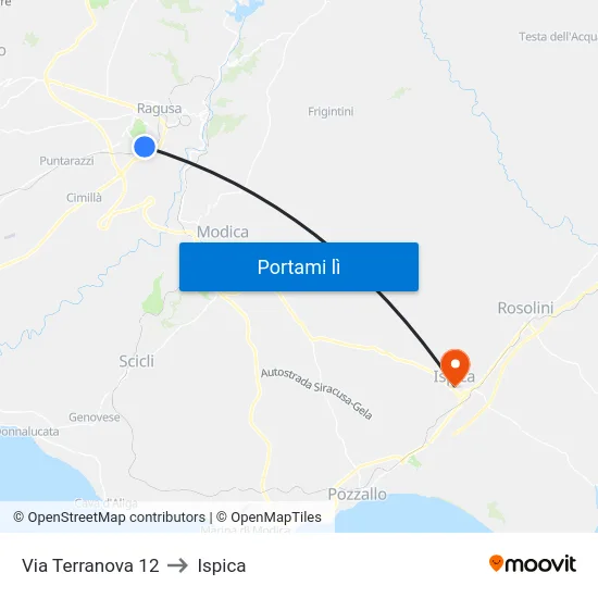 Via Terranova 12 to Ispica map