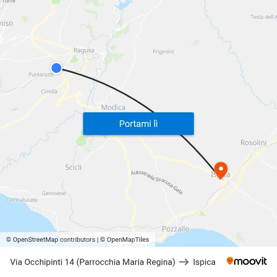 Via Occhipinti 14 (Parrocchia Maria Regina) to Ispica map