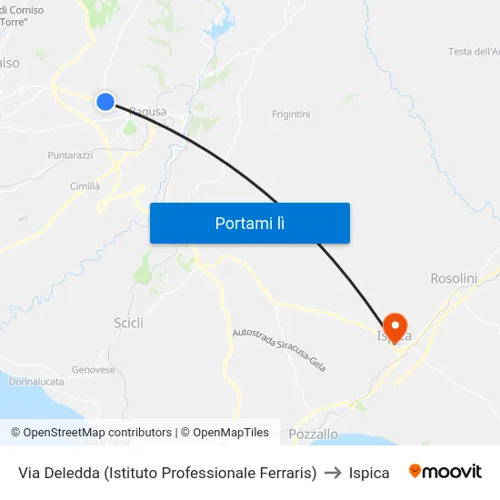 Istituto Professionale Ferraris to Ispica map