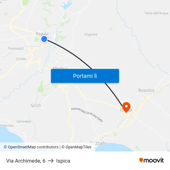 Via Archimede, 6 to Ispica map