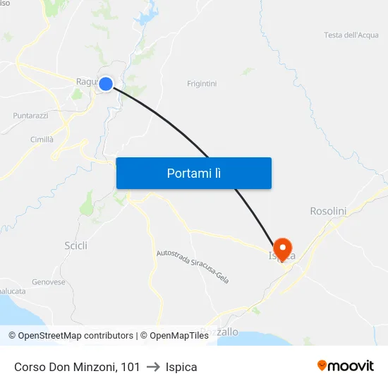 Corso Don Minzoni, 101 to Ispica map