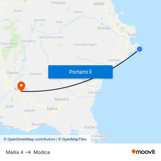 Mallia 4 to Modica map
