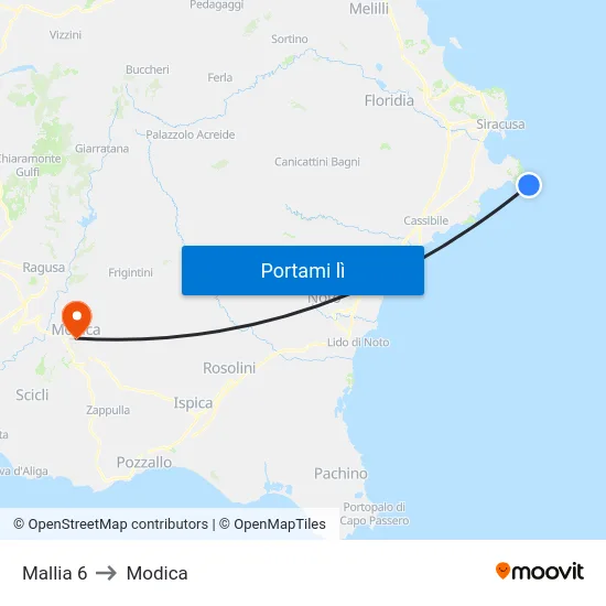 Mallia 6 to Modica map