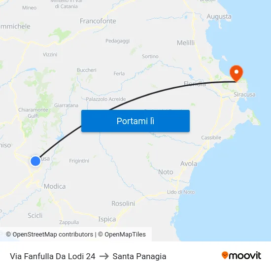 Via Fanfulla Da Lodi 24 to Santa Panagia map