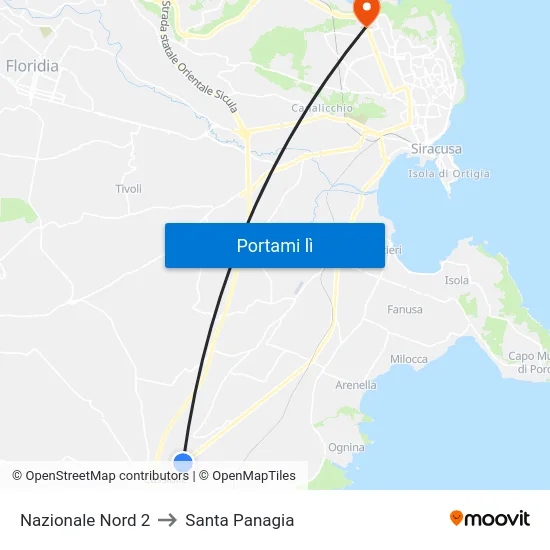 Nazionale Nord 2 to Santa Panagia map