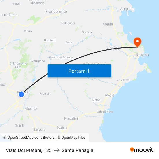 Viale Dei Platani, 135 to Santa Panagia map