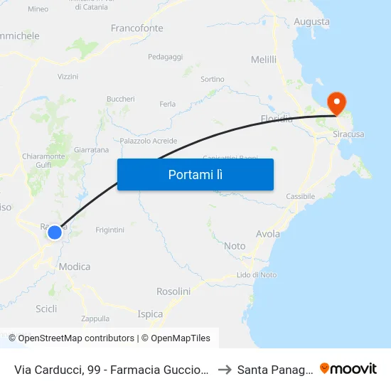 Via Carducci, 99 - Farmacia Guccione to Santa Panagia map