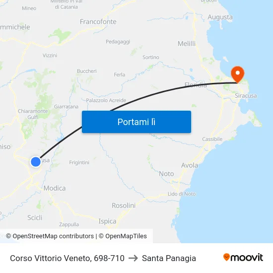 Corso Vittorio Veneto, 698-710 to Santa Panagia map