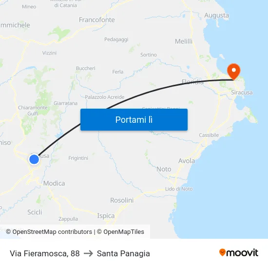 Via Fieramosca, 88 to Santa Panagia map