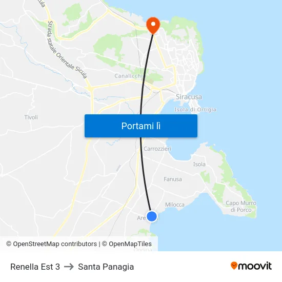Renella Est 3 to Santa Panagia map