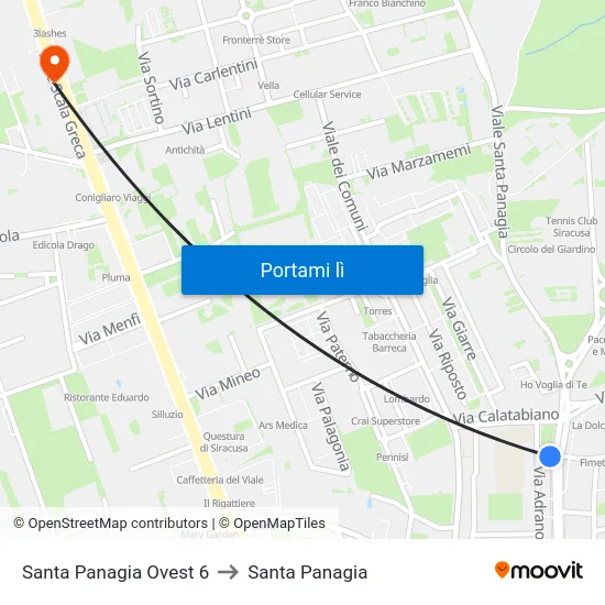 Santa Panagia Ovest 6 to Santa Panagia map