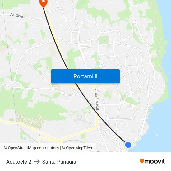Agatocle 2 to Santa Panagia map