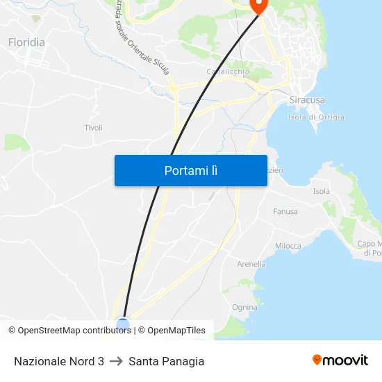 Nazionale Nord 3 to Santa Panagia map