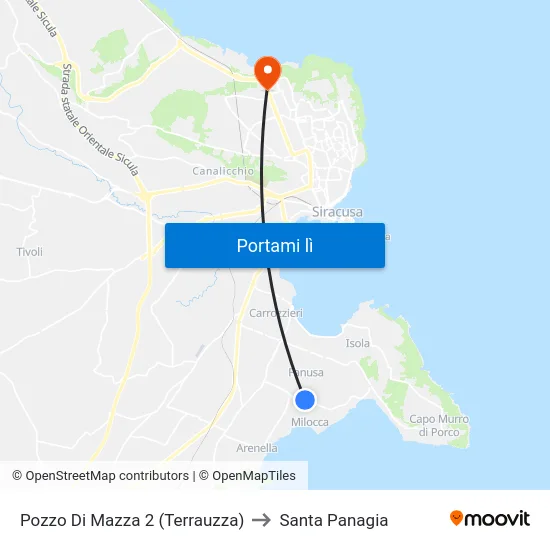 Pozzo Di Mazza 2 (Terrauzza) to Santa Panagia map