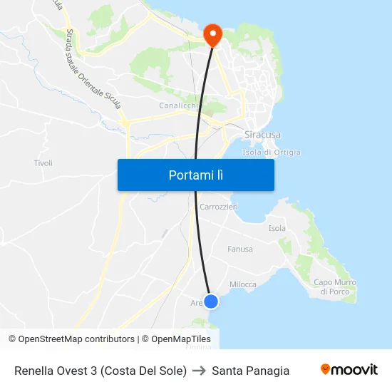 Renella Ovest 3 (Costa Del Sole) to Santa Panagia map