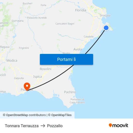 Tonnara Terrauzza to Pozzallo map