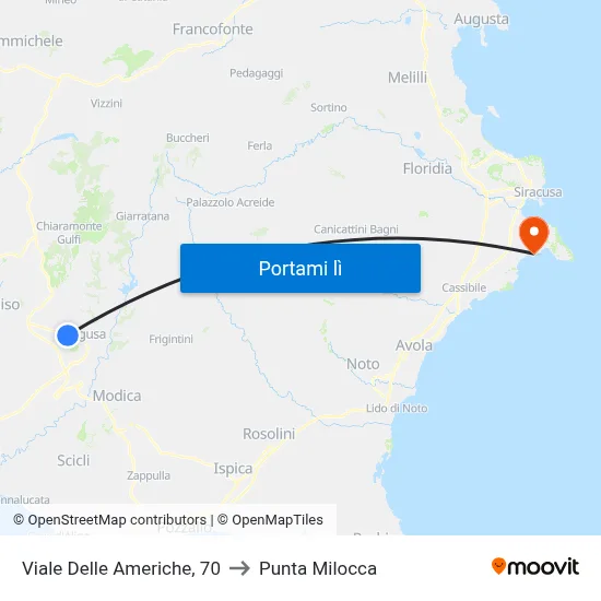 Viale Delle Americhe, 70 to Punta Milocca map