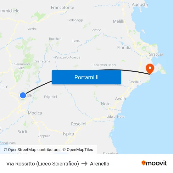 Via Rossitto (Liceo Scientifico) to Arenella map