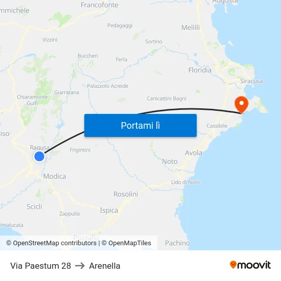 Via Paestum 28 to Arenella map