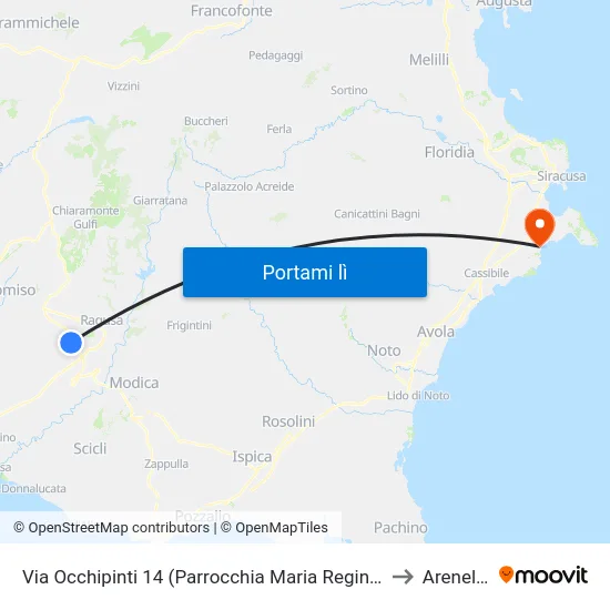 Via Occhipinti 14 (Parrocchia Maria Regina) to Arenella map