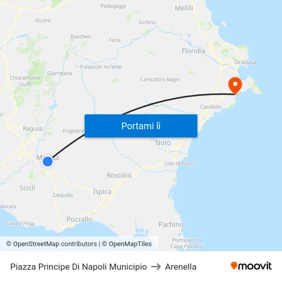 Piazza Principe Di Napoli Municipio to Arenella map