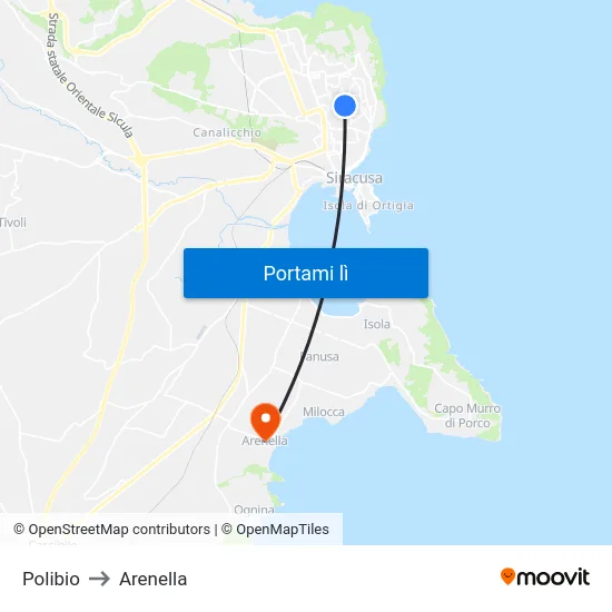 Polibio to Arenella map