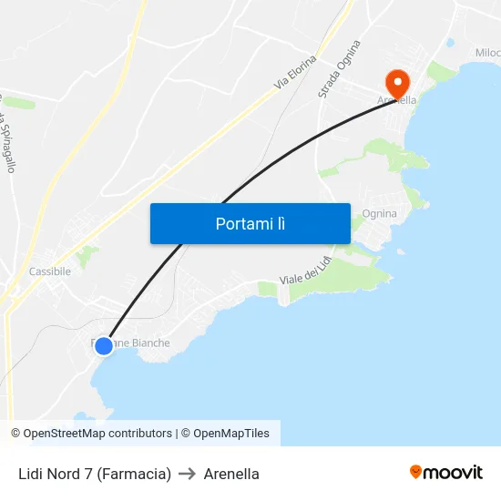 Lidi Nord 7 (Farmacia) to Arenella map
