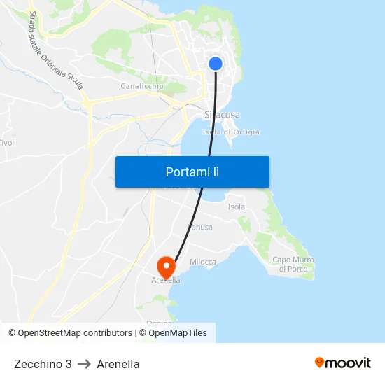 Zecchino 3 to Arenella map