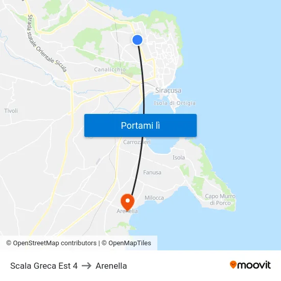 Scala Greca Est 4 to Arenella map