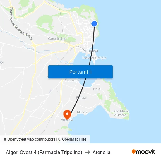 Algeri Ovest 4 (Farmacia Tripolino) to Arenella map