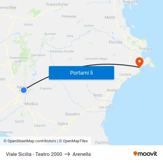 Viale Sicilia - Teatro 2000 to Arenella map