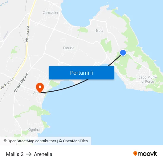 Mallia 2 to Arenella map