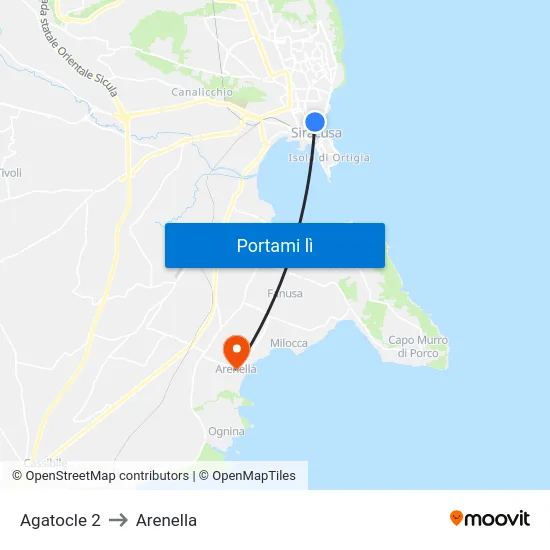 Agatocle 2 to Arenella map