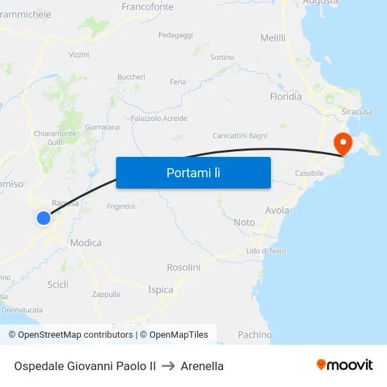 Ospedale Giovanni Paolo II to Arenella map